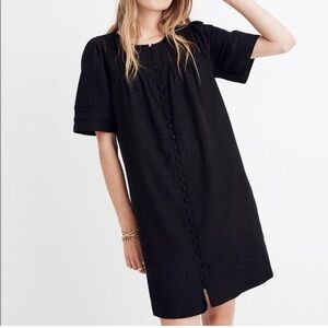 Madewell Pleated Button-Front Shift Dress
